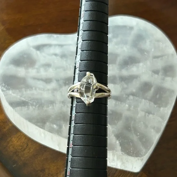 Herkimer diamond ring sterling silver - Picture 1 of 6